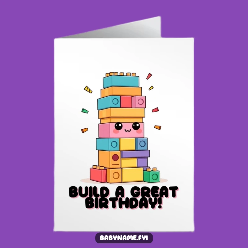 Free Printable Birthday Card: Confused Blocks, Funny DIY Downloadable Gift