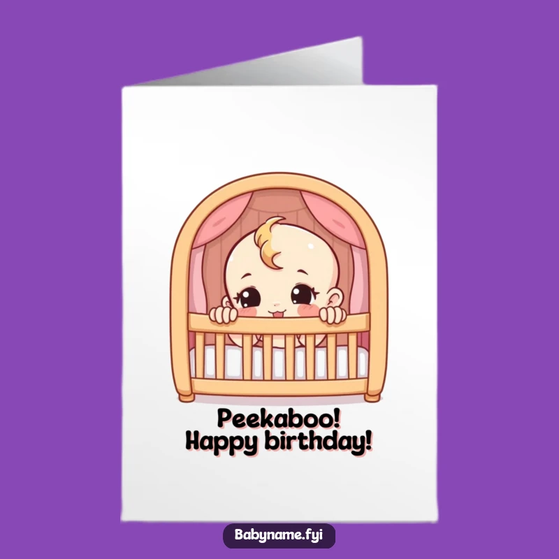 Free Printable Birthday Card: Peek-a-Boo Baby Surprise, Downloadable Fun
