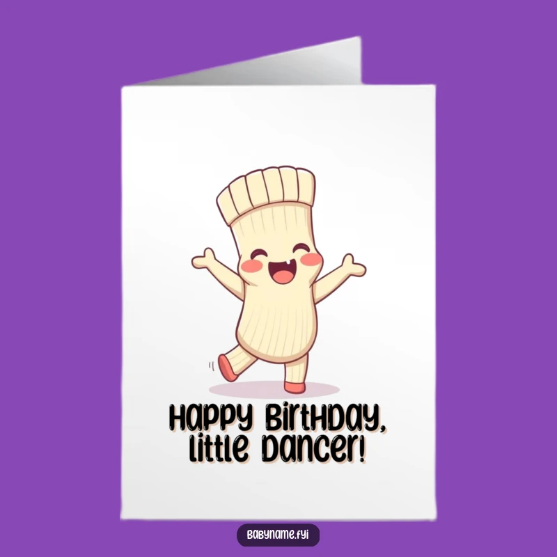 Free Printable Birthday Card: Silly Dancing Sock - Funny DIY Gift for Joy