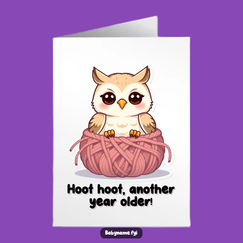 Free Printable Funny Baby Owl Birthday Card - Cute Downloadable Owl Gift
