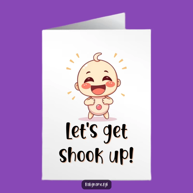 Free Printable Funny Rattle Birthday Card: Glee Shaking Downloadable Celebration Gift