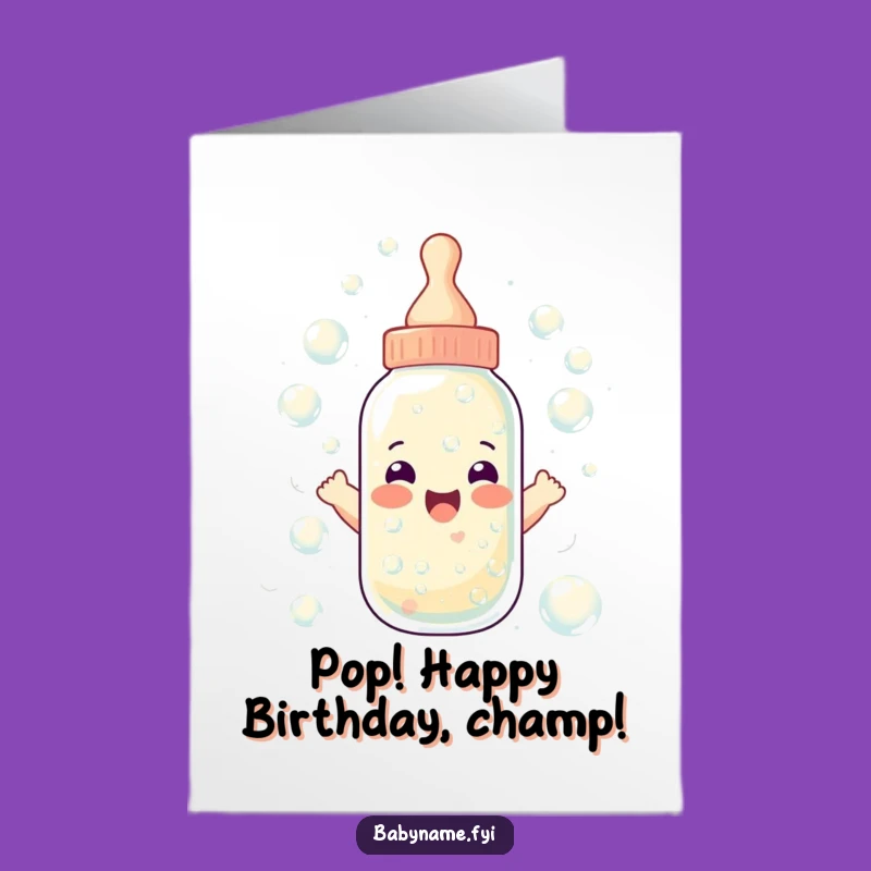 Free Printable Birthday Card: Bubbling Bottle Fun - Downloadable Gift