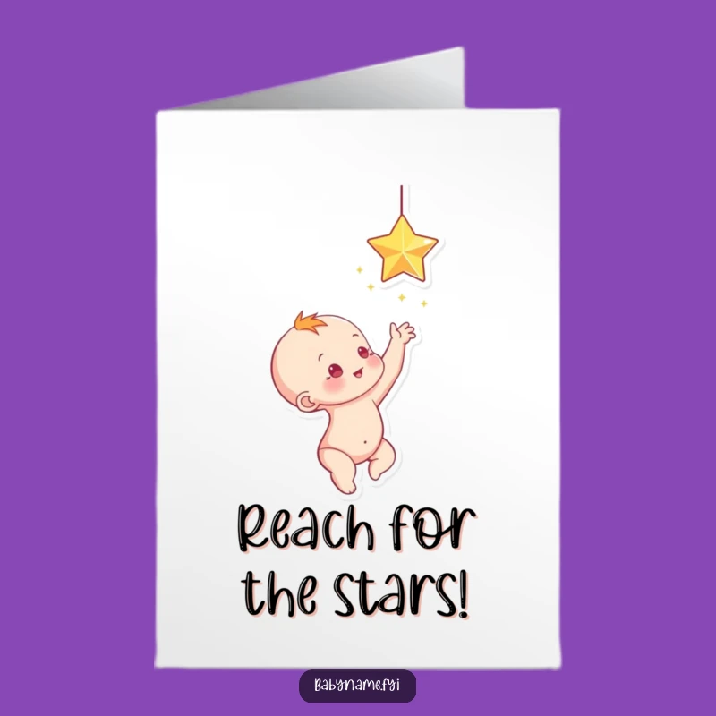 Free Printable Star Baby Card: Dreamy Birthday Downloadable Wishes