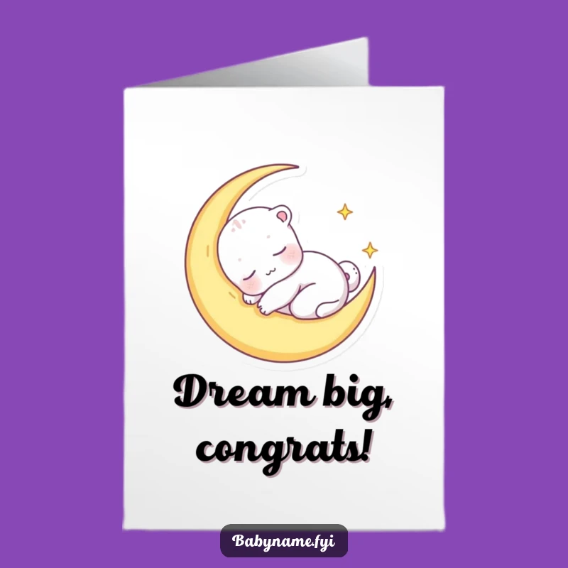 Free Printable Congrats Card: Moonlit Slumber, Downloadable Sweet Success Gift