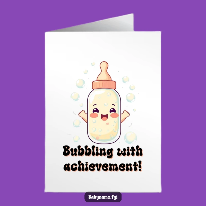Free Printable Congrats Card: Bubbling Bottle - Funny Downloadable Cheers
