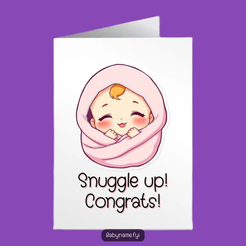 Free Printable Congrats Card: Smiling Baby Bliss, Downloadable Sweetness