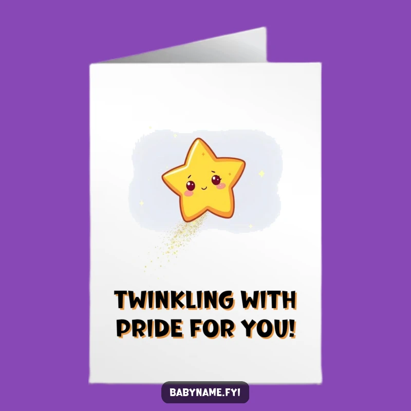 Free Printable Star Card: Funny Glitter Congratulations Downloadable Gift