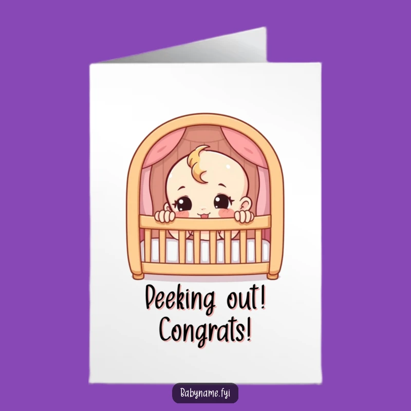 Free Printable Congrats Card: Baby's Secret Mission, Downloadable Intrigue