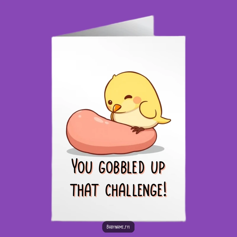 Free Printable Congrats Card: Bird's Big Catch, Downloadable Success Gift