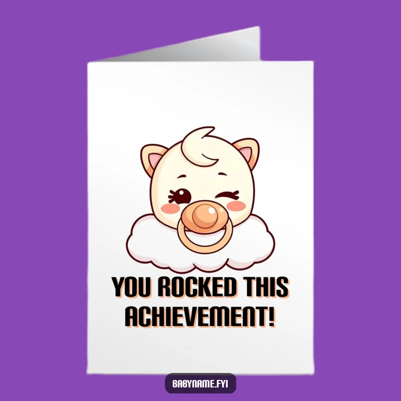 Free Printable Pacifier Artist Congratulations Card: Humorous Downloadable Art