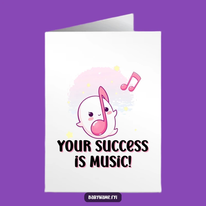 Free Printable Congrats Card: Lullaby Note Bliss, Downloadable Gift Idea!