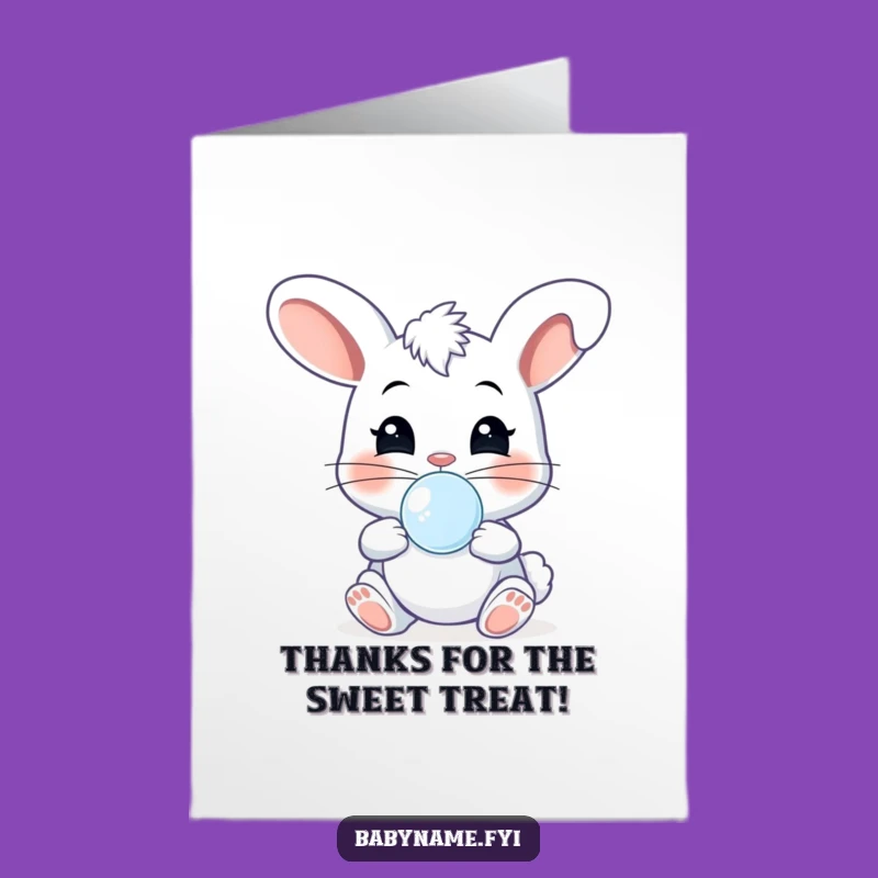 Free Printable Thank You: Bunny Bounce Thanks, Downloadable Sweetness
