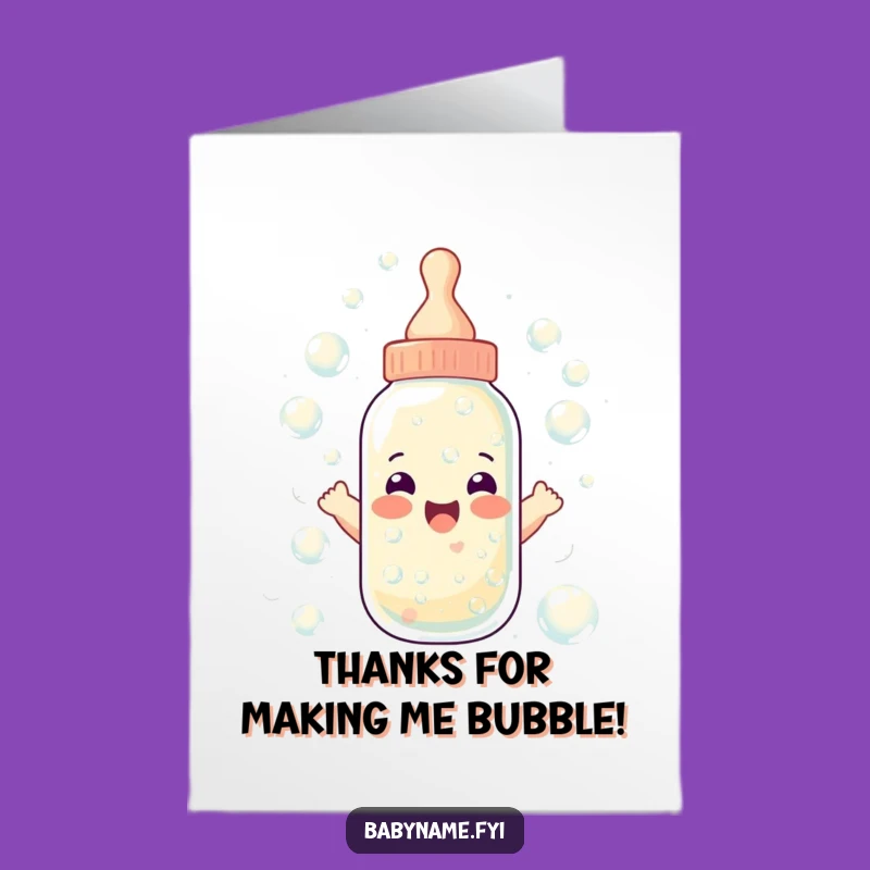 Free Printable Thank You Card: Bubbling Gratitude - Print at Home