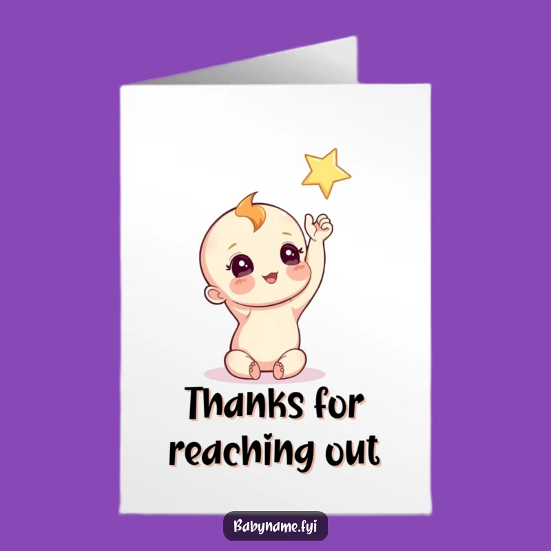 Free Printable Thank You Card: Star Seeker Baby - Funny Downloadable Gift