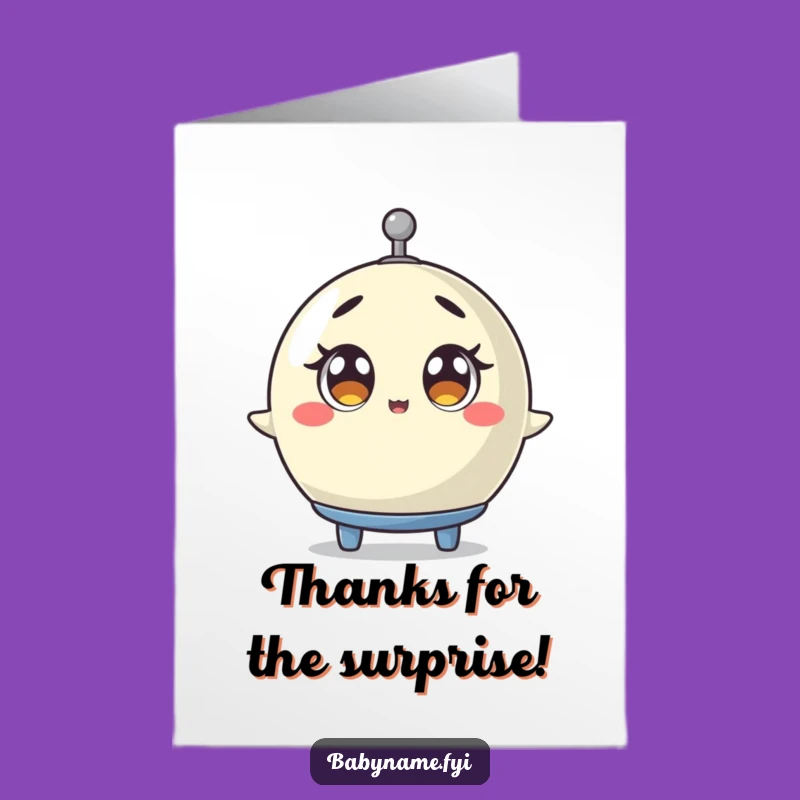 Free Printable Thank You Card: Surprised Mobile - Print at Home Gratitude