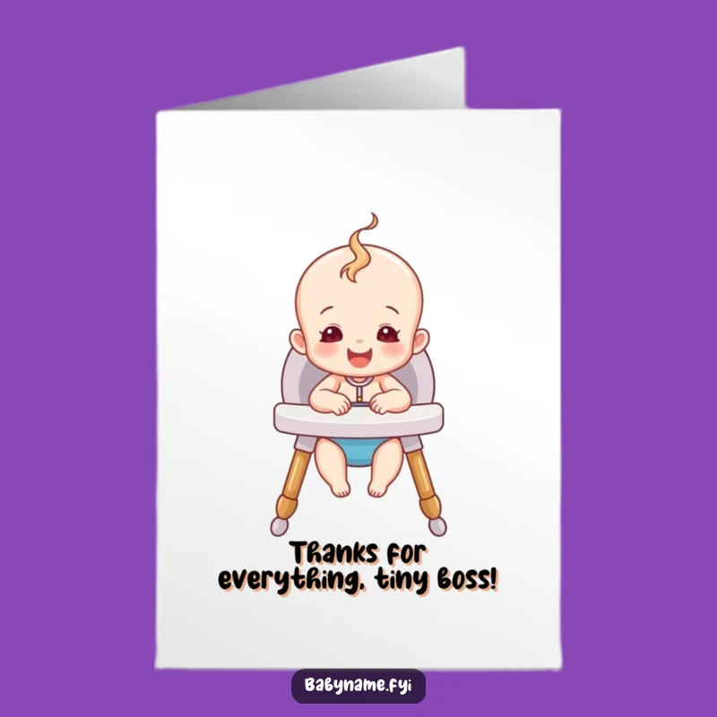 Free Printable Baby Thank You Card: Cozy High Chair Gratitude Downloadable!
