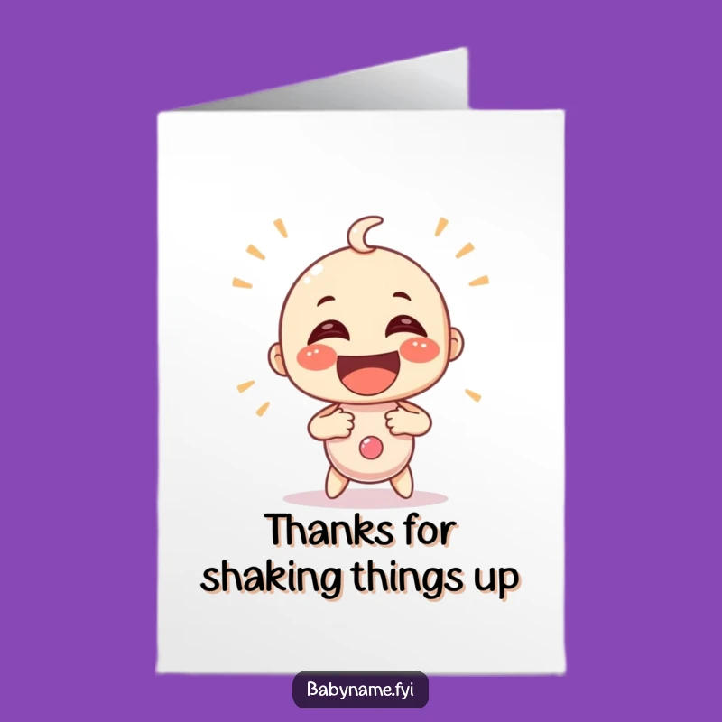 Free Printable Thank You Card: Shaking Glee Rattle Downloadable Gratitude