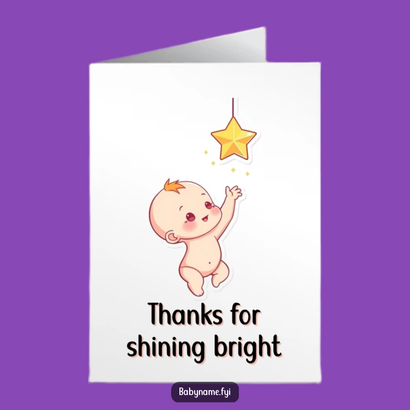Free Printable Star Baby Card: Grateful for Stars Downloadable