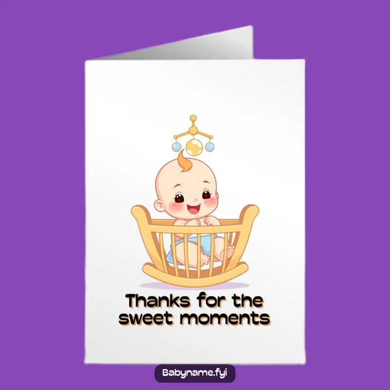 Free Printable Baby Thank You Card - Sweet Appreciation Downloadable