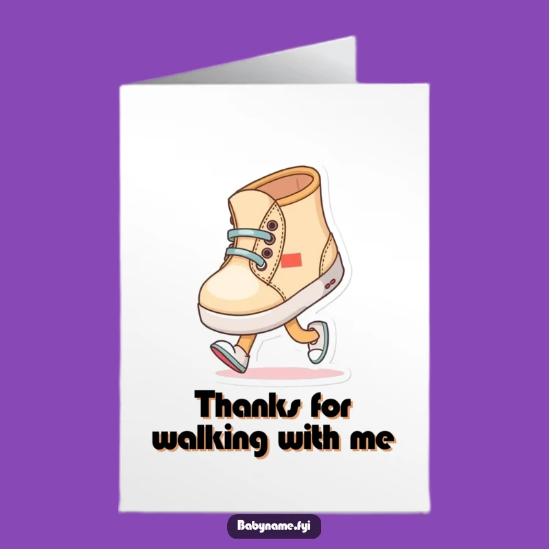 Free Printable Baby Shoe Thank You Card: Funny Wobbly Downloadable Gift