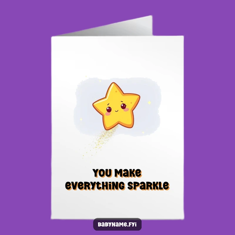 Free Printable Star Thank You Card: Funny Glittery Downloadable Gift