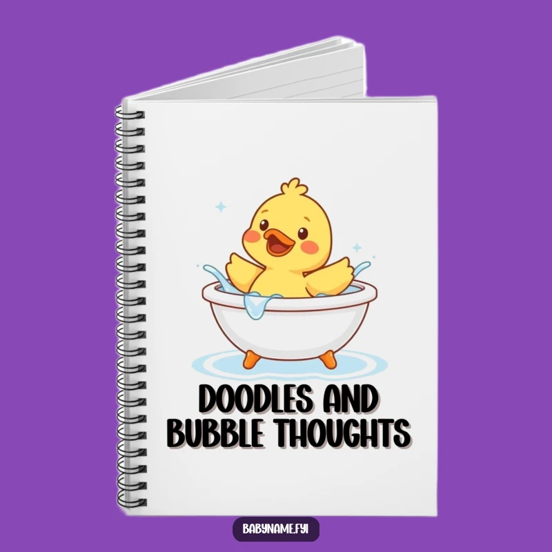 Funny Rubber Duck Splashing Notebook - Journal for Bathtime Banter Ideas