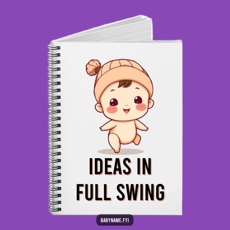Funny Baby Kicking Legs Notebook – Jot Down Ideas with Playful Energy
