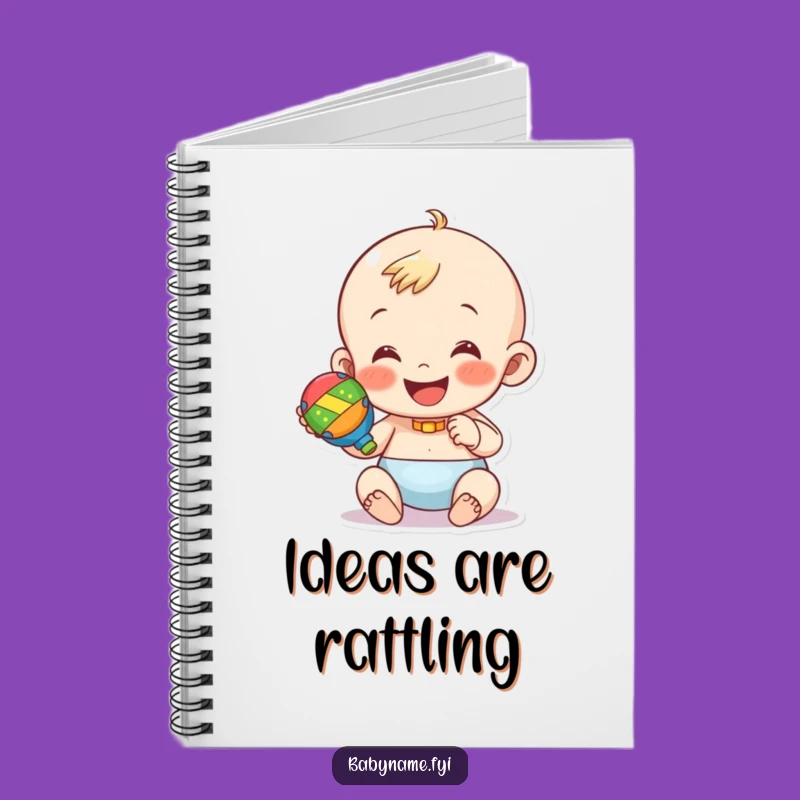 Funny Baby Rattle Notebook – Jot Down Ideas with Joyful Energy