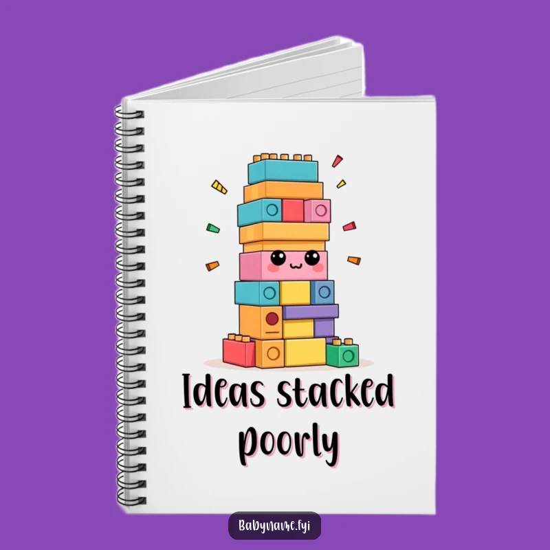 Funny Confused Blocks Notebook - Hilarious Self-Building Journal, Great Gift
