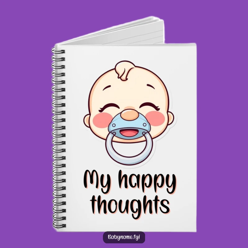 Funny Pacifier Notebook - Giggling Bouncer Journal Gift