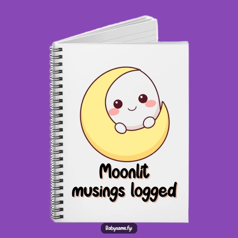 Funny Smiling Moon Notebook - Journal for Celestial Thoughts and Dreams