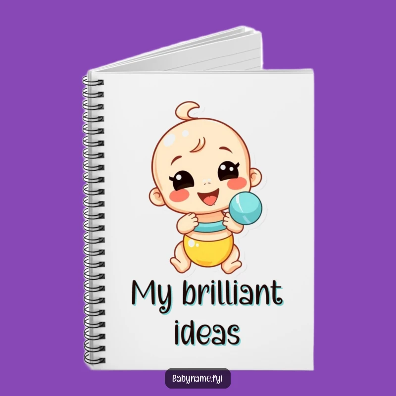 Funny Baby Rattle Notebook - Energetic Shaker Journal Gift
