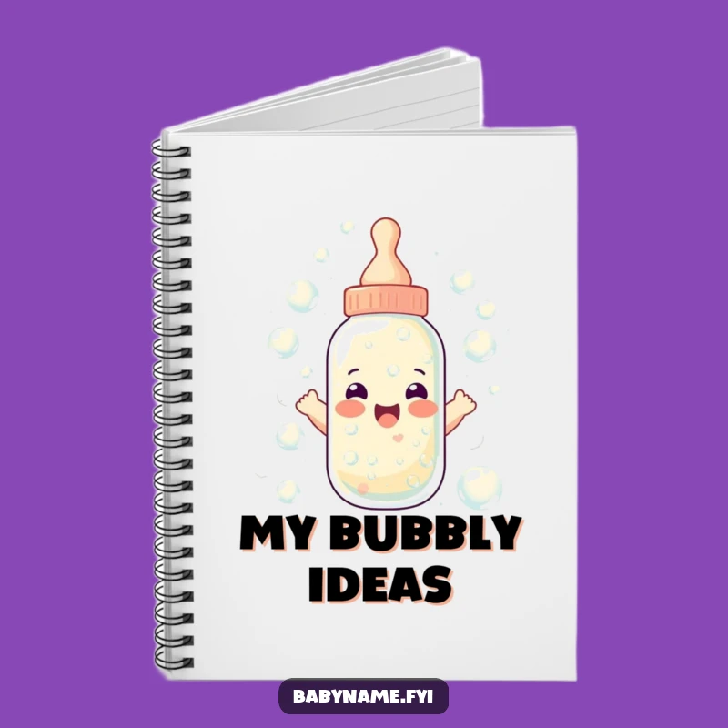 Funny Baby Bottle Notebook - Bubbly Journal Gift