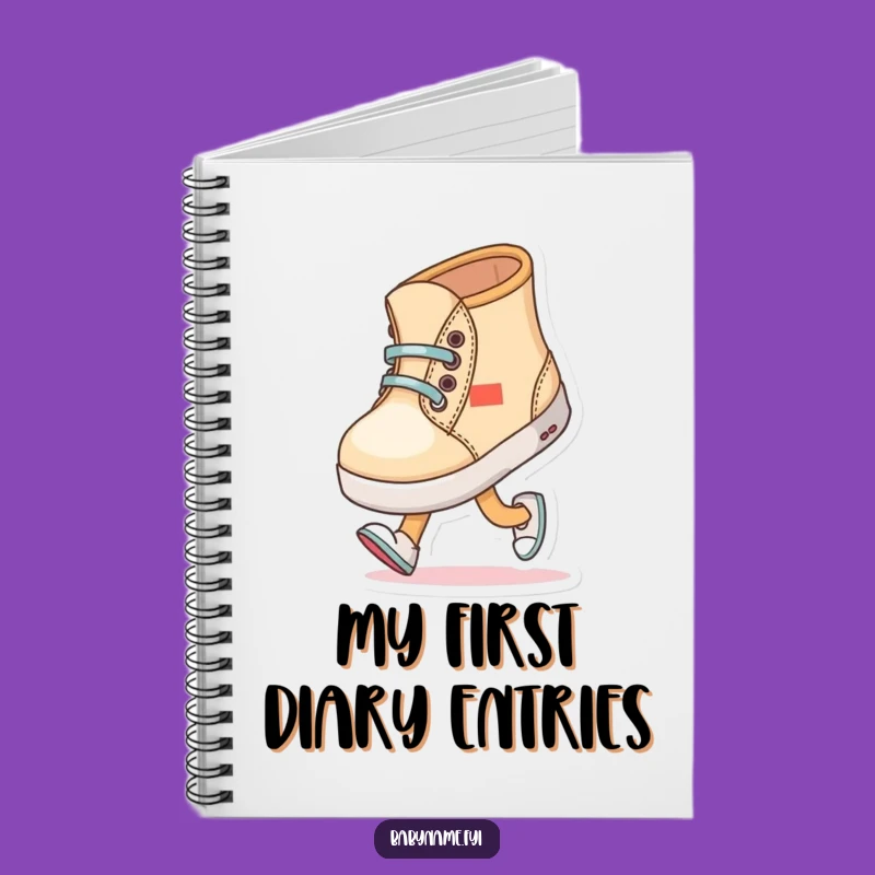 Funny Baby Shoe Walking Notebook - Journal for First Steps Adventures
