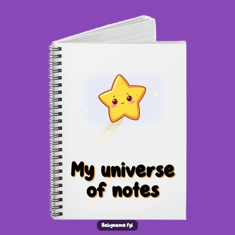 Funny Star Glitter Notebook - Journal for Sparkling Celestial Thoughts