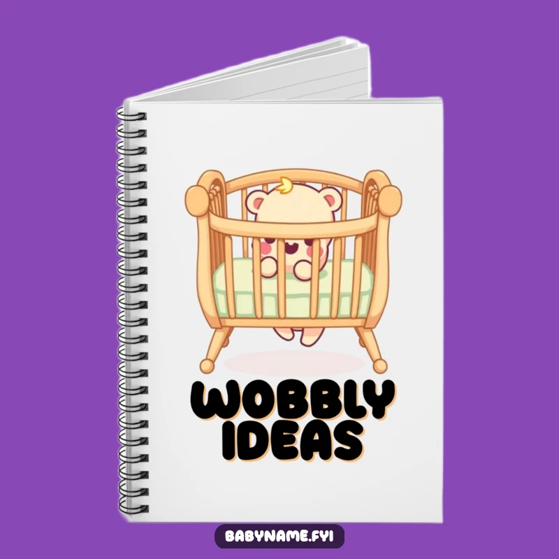 Funny Crib Railing Notebook - Jot Down Parenting Thoughts with Humorous Flair