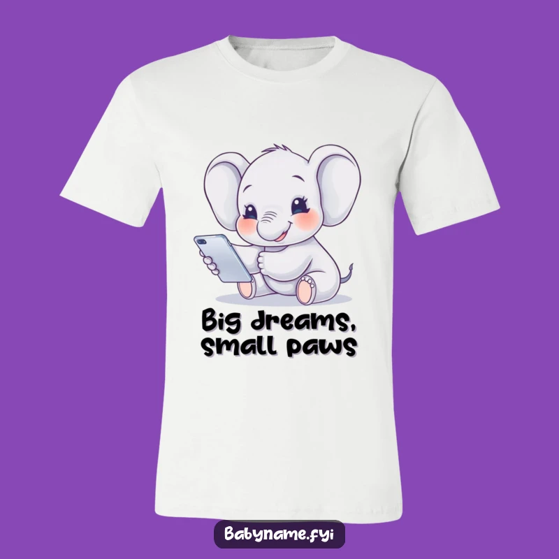 Funny Baby Elephant Mobile T-Shirt: Cute Jumbo Style Makes a Great Gift