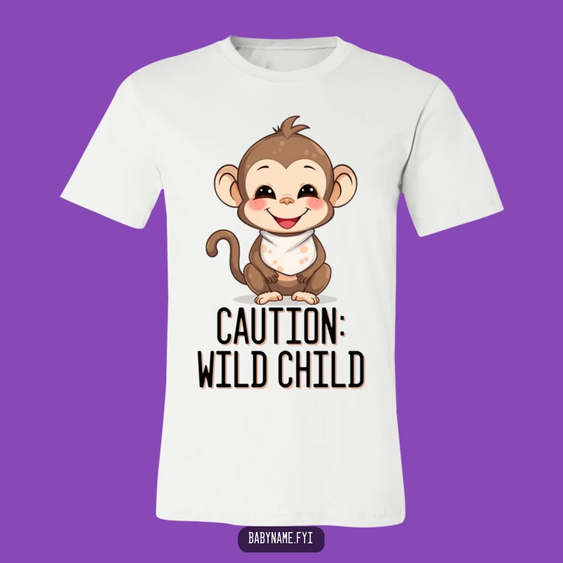 Funny Baby Monkey Messy Bib T-Shirt: Wearable Fun for a Hilarious Gift