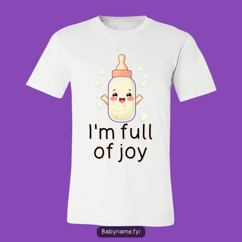 Funny Baby Bottle T-Shirt - Overflowing Bubbles Tee for Smiles