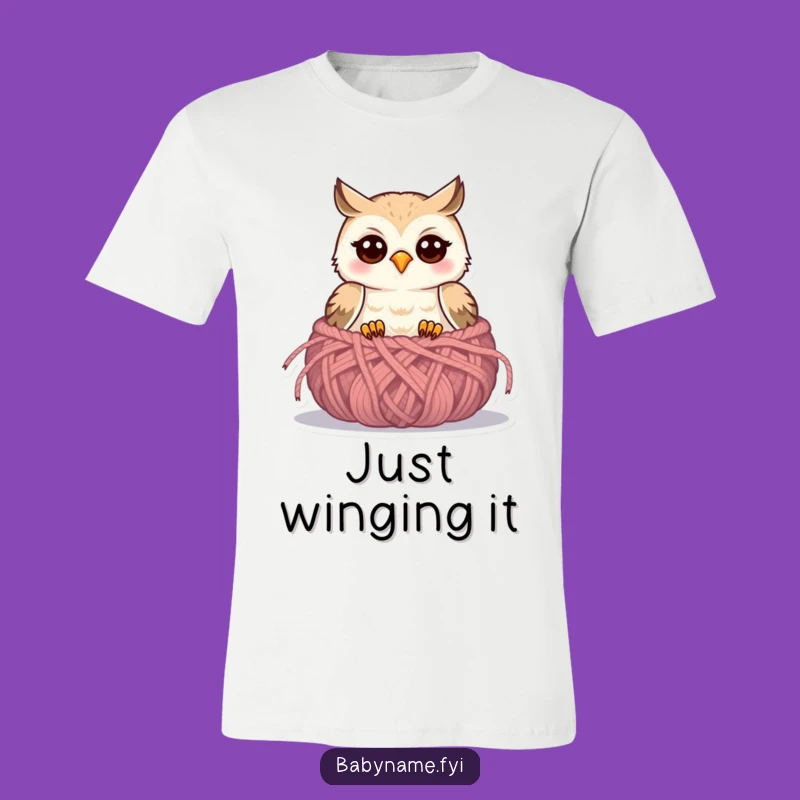 Funny Baby Owl T-Shirt: Wearable Joy from a Knitted Nest