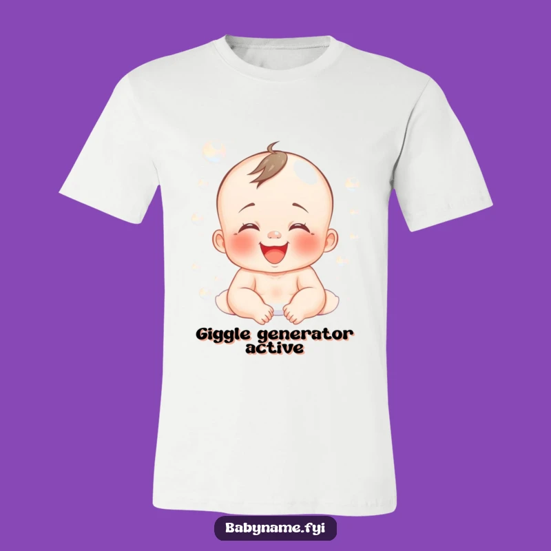 Funny Bubble Baby T-Shirt: Giggling Joy - Cute Funny Gift