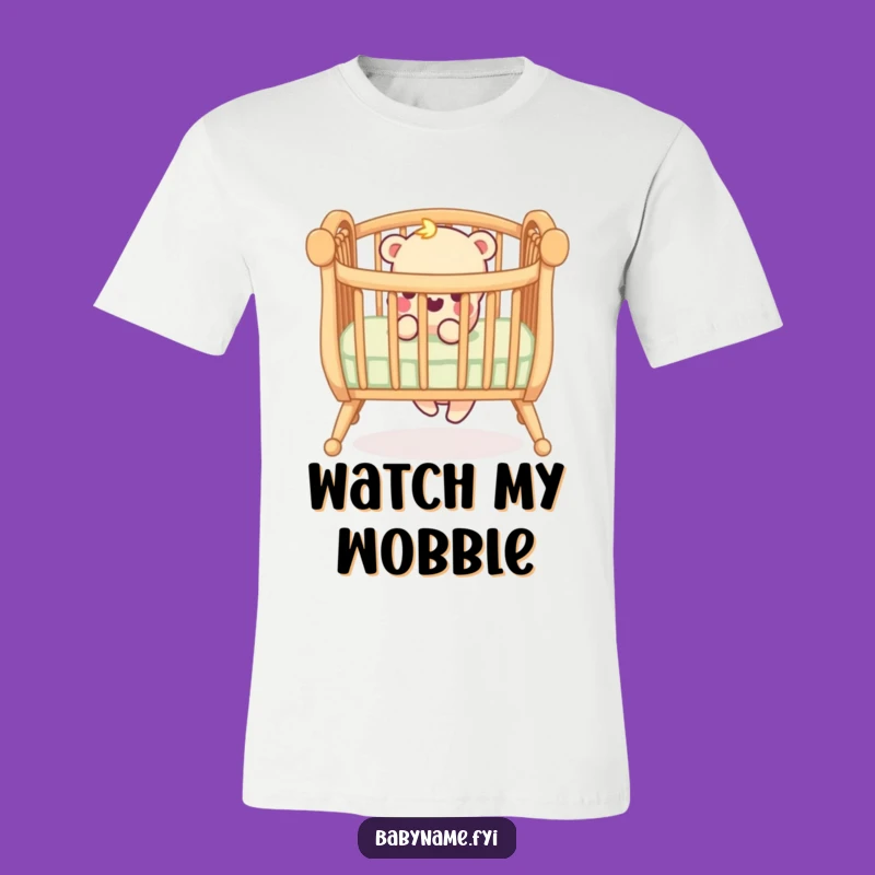 Funny Crib Railing T-Shirt - Comedic Apparel for Parents Surviving Parenthood