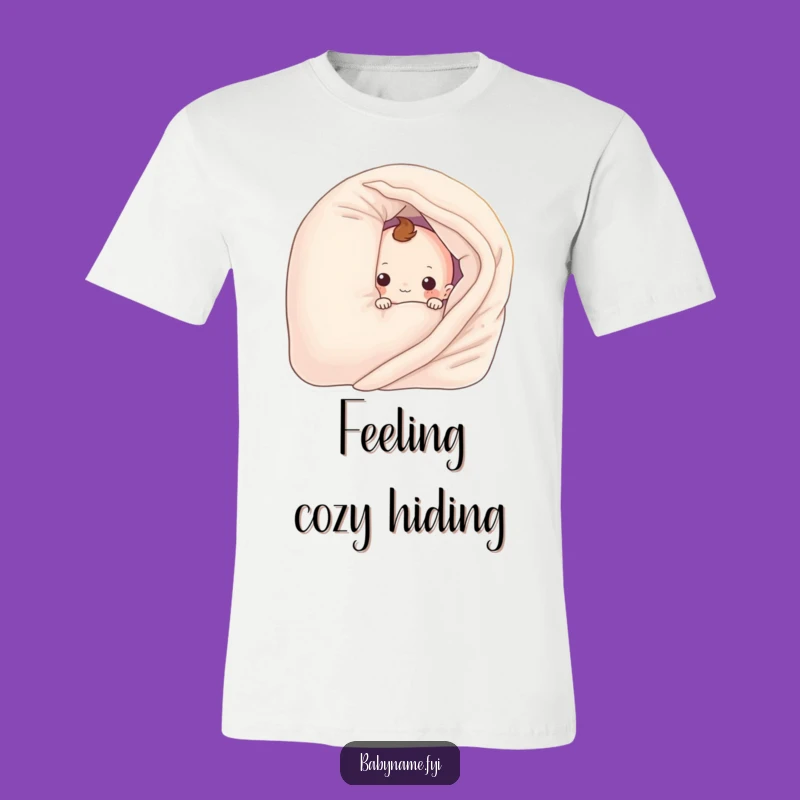 Funny Peek-a-Boo Blanket T-Shirt - Adorable & Humorous Baby Tee