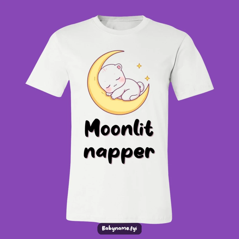 Funny Sleepy Baby Animal Moon T-Shirt, Dreamy Nap Time Humor