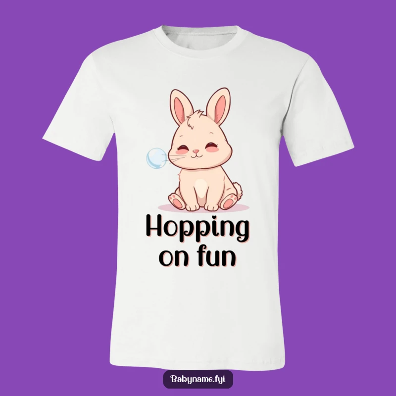 Funny Baby Bunny Bubble T-Shirt: Playful Hare Style Makes a Great Gift