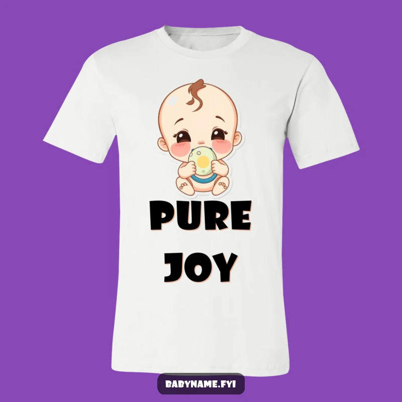 Funny Giggling Baby Pacifier T-Shirt: Happy Character Smile Tee