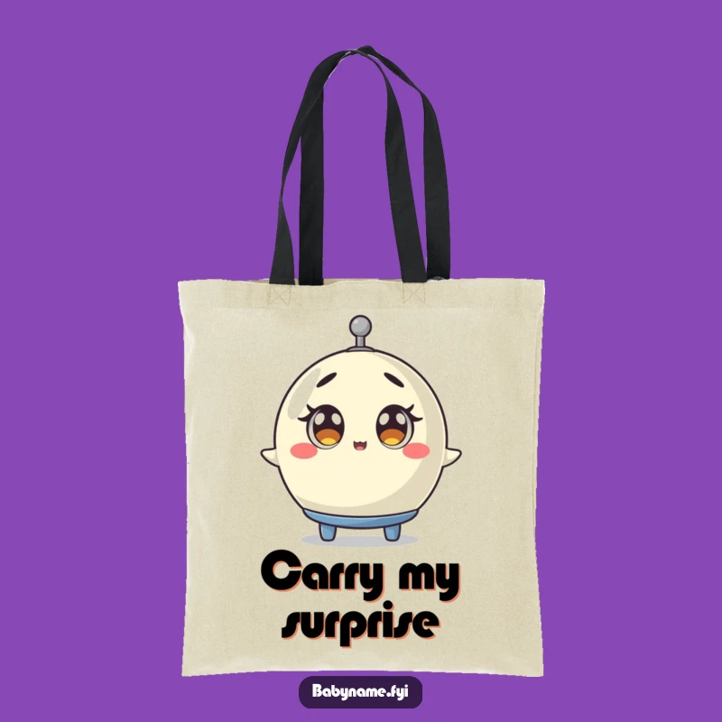 Funny Baby Mobile Tote Bag - Surprised Spinner Carry-All Gift