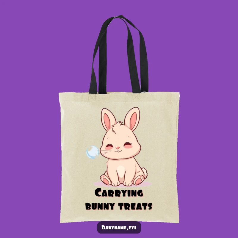 Funny Baby Bunny Bubble Tote Bag: Carry Your Essentials with a Playful Bunny
