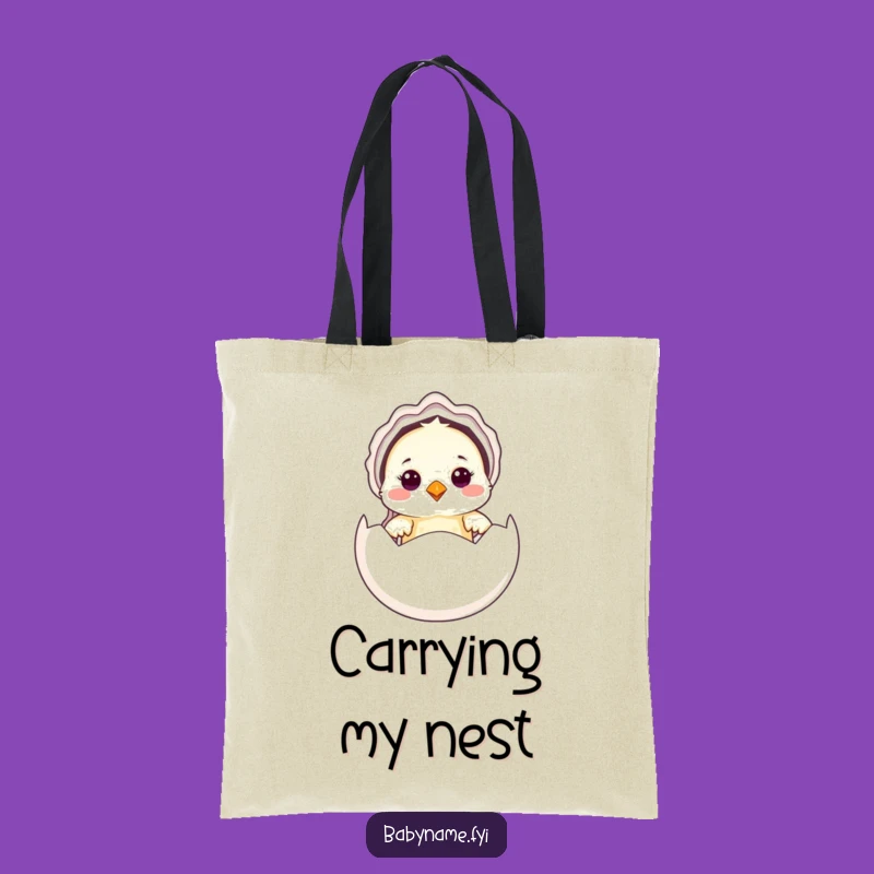 Funny Baby Bird Tote Bag: Adorable Bonnet Chick, a Hilarious Gift for Essentials!