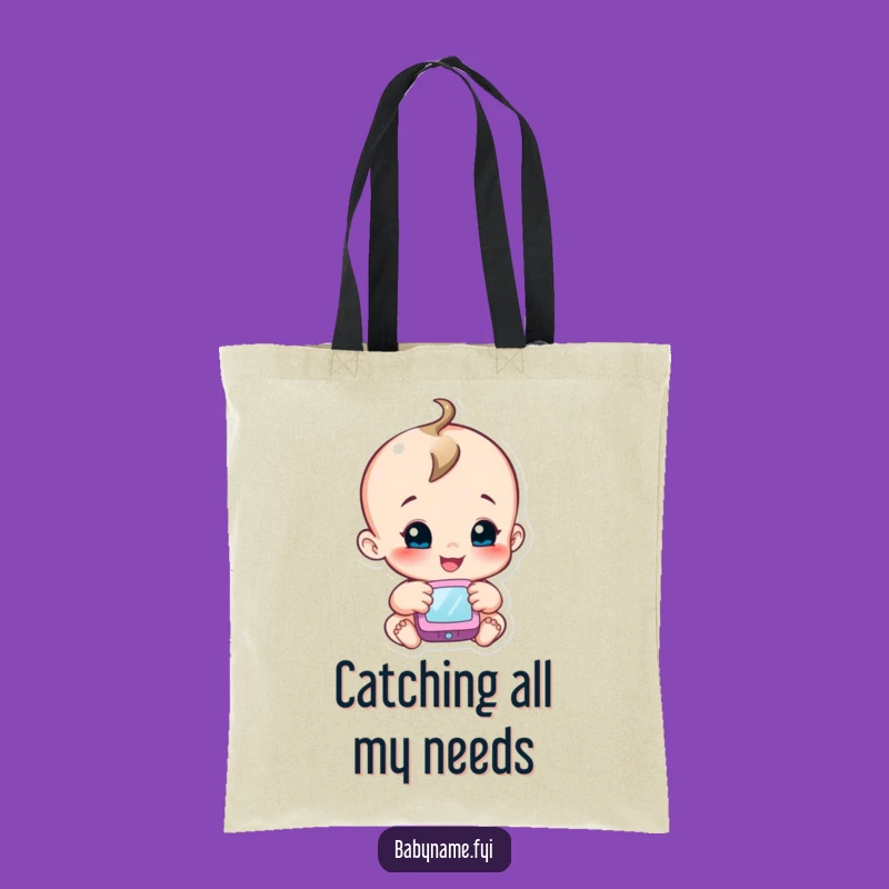 Funny Baby Mobile Tote Bag: Carry Your Discoveries with This Character